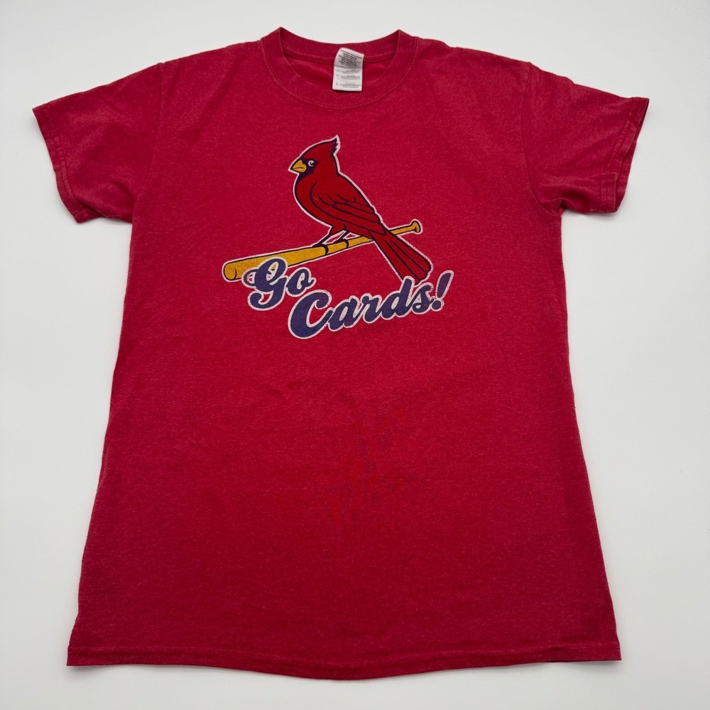 Gildan Mens St Louis Cardinals T-Shirt Red Heather Autographed Signed Rare - Picture 2 of 6